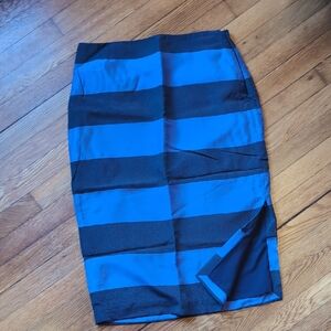 Banana Republic Blue and Black Pencil Skirt